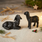 Preview: Handbemalte Krippenfiguren schwarze Schafe 2-tlg., ca. 4 cm